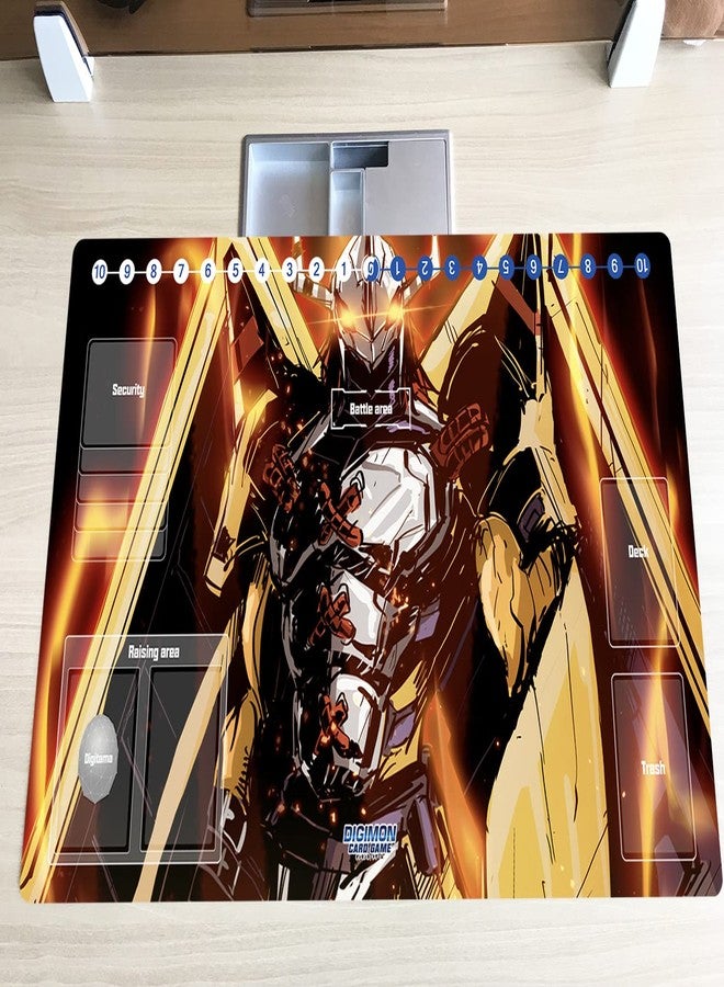 Mlikemat New Mlikemat Anime Digimon Playmat WarGreymon Trading Card Game Mat DTCG Mat with Zones + Free Bag - Image 4